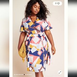 Anthropologie Hutch Geometric Dress 1X